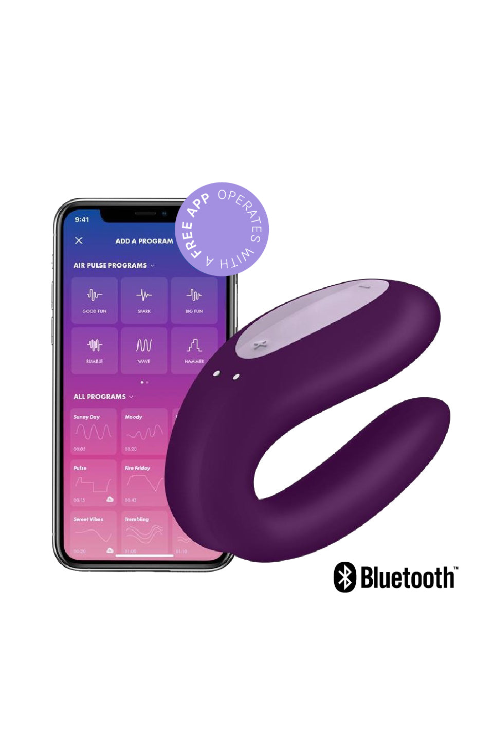 Satisfyer Double Joy - App-Controlled Intimate Connection (Black)