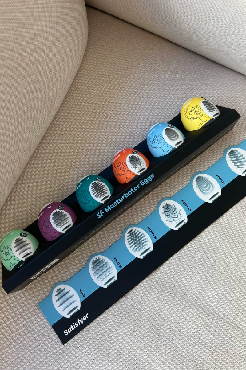 Conjunto Satisfyer x 6 ovos masturbadores masculinos variados - Explore o prazer único